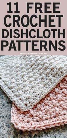 Crochet Cotton Dishcloth, Free Crochet Dishcloth Patterns, Crocheted Washcloths, Crocheting For Beginners, Craft For Halloween, Hekel Patrone