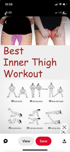 the best inner thigh workout for women and men is shown in this screenshote