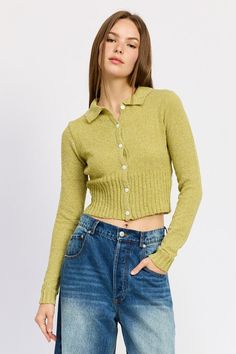 Our L/S Cropped Cardigan is the perfect addition to any wardrobe. Made with a soft blend of 75% acrylic and 25% nylon, it offers both comfort and style. The cropped design and imported construction make it a versatile piece for any occasion. Available in sizes small to large. Vegan Fashion, Ribbed Top, Cardigan Fashion, Cropped Cardigan, Tee Dress, Quality Clothing, Outerwear Jackets, Button Up, Top Shirt