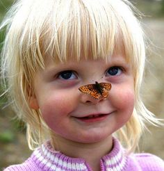 Butterfly Kisses, A Bug, A Butterfly, Beautiful Butterflies, Little People, Cuteness Overload, Baby Love, Make You Smile, Make Me Smile