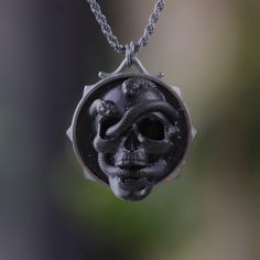 Silver Skull Snake Necklace, Memento Mori, 925 Silver, Witch Jewelry, Gold Plated, Skull Serpent Pendant, Gothic Skull Snake, King Skull This is made with 925 Silver And "Marble Powder" material. Let's not forget that it is handmade. There may be minor differences. It can be made with other materials. You can send a message. If you have any questions, please feel free to contact me, we are happy to help. Your jewelry will be packed in a luxury jewelry box ready to be given as a special gift. You can browse my store for all my mystical designs and stories. Skull Snake, Luxury Jewelry Box, Witch Jewelry, Gothic Skull, Snake Necklace, Gothic Beauty, Memento Mori, Gothic Jewelry, Jewelry Gold