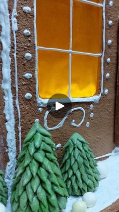 140K views · 25K reactions | DIY paper mache Gingerbread house. 
.
#diy #christmascrafts #christmasdecor #gingerbreadhouse #gingerbreadcookies #papermache | halinayilmaz