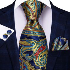 Business Classic Neck Tie Paisley Wedding, Man Dressing Style, Ties For Men, Unique Ties, Paisley Tie, Men Formal, Cufflink Set, Wedding Ties, Suit Up