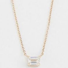 Formal Emerald Cut Diamond Necklace, Elegant Emerald Cut Baguette Diamond Necklace, Elegant Emerald Cut Diamond Necklace With Baguette Diamonds, Modern Necklaces With Baguette Cut Diamond Accents, Formal Fine Jewelry Diamond Necklace With Rectangular Pendant, Formal Diamond Necklace With Rectangular Pendant, Elegant Emerald Cut Baguette Diamond Necklaces, Emerald Cut Single Diamond Necklace, Emerald Cut Fine Jewelry Necklace For Formal Occasions