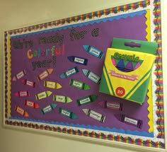 a bulletin board that has some candy on it