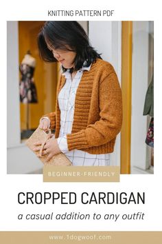 the knitting pattern for cropped cardigan