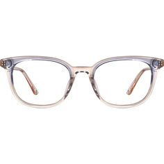 These fashion-forward square glasses have a lovely hint of translucent color. The medium-sized high-quality eyeglasses is made with acetate that is hand-polished to a glossy finish. It is available in the following colors: translucent pink with a hint of lilac and blue with a hint of brown. Spring hinges provide a comfortable fit. | Zenni Women's Square Prescription Eyeglasses Clear Plastic Eyeglasses Frames For Women Zenni, Trendy Eyeglasses Zenni, Square Glasses Women Zenni, Big Glasses Frames Zenni, Stylish Glasses For Women Zenni, Eyeglasses For White Hair, Clear Eyeglass Frames Zenni, Trendy Glasses For Women Zenni, Pink Glasses Frames Zenni