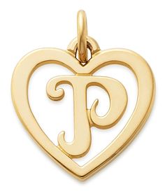 From James Avery, this charm features: 14k goldApprox. 0.625" WAvailable in letters A through ZCrafted in America using the world's finest materials.Due to the personalized nature of James Avery bracelets, we are unable to attach charms and customize your design at Dillards.com. Please visit the nearest James Avery store or the James Avery counter at select Dillard's locations to have your new James Avery charm attached at no extra Elegant Yellow Gold Charms For Valentine's Day, Personalized Yellow Gold Heart Pendant Charm, 14k Yellow Gold Charms For Valentine's Day, Personalized Yellow Gold Charms For Valentine's Day, Elegant Yellow Gold Charms For Personalized Gifts, James Avery Charm, James Avery Bracelet, James Avery Charms, Script Initial