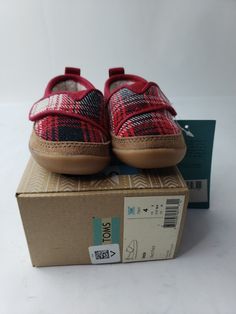 NEW AUTHENTIC TOMS CLASSICS SLIP ON Red CANVAS BABY ORIGINAL SHOES 4C. Condition is new. Check pictures for details please. Shipping with USPS. LUroom Red Sneakers With Soft Sole For Playtime, Red Slip-on Slippers With Rubber Sole, Red Non-slip Closed Toe Sneakers, Casual Red Sneakers With Soft Sole, Red Non-slip Slip-on Slippers, Casual Red Slippers With Closed Toe, Comfortable Red Closed Toe Sneakers, Casual Red Non-slip Slippers, Red Closed Toe Casual Slippers