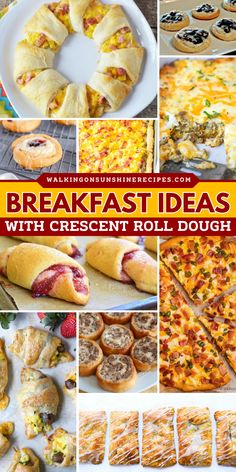 Wake up to this breakfast idea with Crescent Roll Dough! This recipe is an easy Christmas morning breakfast with refrigerator dough transformed into baked pastries and baked casseroles. Try these tasty morning breakfast ideas to start your day right! Brunch Crescent Roll Recipes, Pillsbury Croissant Recipes Breakfast, Pillsbury Crescent Roll Recipes Breakfast, Breakfast Recipes Using Crescent Rolls, Pillsbury Breakfast Recipes, Croissant Recipe Pillsbury, Crescent Roll Breakfast Recipes Sausage, Croissant Dough Ideas Pillsbury, Breakfast Ideas Crescent Rolls