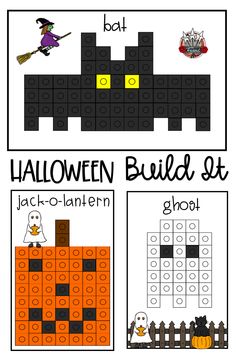 halloween build and go worksheet for kids