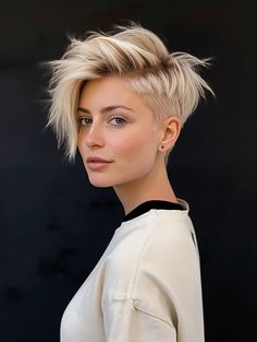 Long Pixie Haircut, Wispy Layers, Mohawk Hairstyle, Haircuts 2024, Pixie Haircut Ideas, Longer Pixie Haircut, Soft Blonde, Short Hair Pixie Cuts, Short Hair Trends