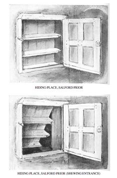 two drawings of an open refrigerator with the door ajar, and one showing it's shelves