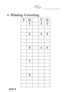 the missing counting sheet is shown