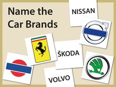 various car logos are arranged on top of each other with the words name the car brands