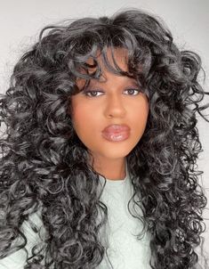 Black Wig with Bangs Wet and Wavy Long Deep Wave Synthetic Heat Resistant USA Curly Black Wig With Bangs, Curly Fringe, Curly Wig With Bangs, Medium Curly, Red To Blonde, Black Hair With Highlights, Long Curly Wig, Cosplay Hair, Curly Hair Wig