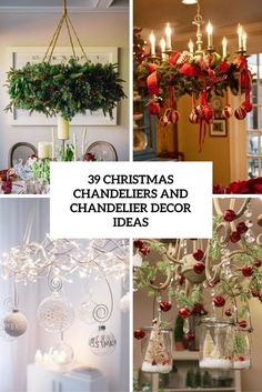 christmas decorations and chandelier decor ideas