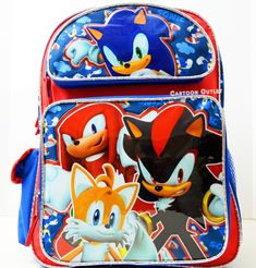 sonic the hedgehog and friends backpack