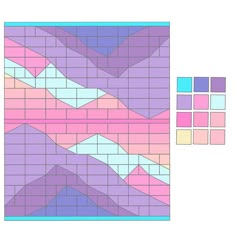 an image of a pattern that is made up of squares and rectangles in different colors