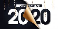 a black and gold new year's card with the number 20 twenty two hundred