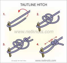 how to tie a knot on a pole with instructions for tying the knot, step by step