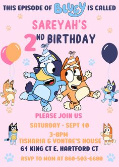 a birthday party with cartoon characters on it