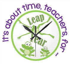 it's about time, teacheries stop clock with frogs on the front and back