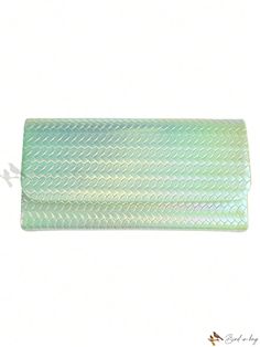 Bird in Bag - Exquisite Green Weaved Leather Evening Bag Adorned with Sparkling Diamonds for Women - Elegant Clasp Party Bag with Single Chain Crossbody for Dinner Party, Wedding, Evening Events - Limited Edition Chic Party Clutch Wallet, Elegant Party Clutch Wallet, Elegant Rectangular Party Wallets, Gold Clutch Wallet For Party, Elegant Green Wallet For Formal Occasions, Green Elegant Formal Wallets, Elegant Green Formal Wallet, Green Rectangular Wallet For Formal Occasion, Elegant Green Pouch Wallet