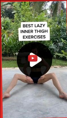 a woman sitting on the ground with her legs crossed and texting best lazy inner thigh exercises