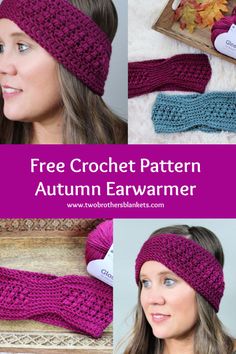 the free crochet pattern for an autumn ear warmer