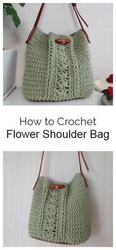 crochet flower shoulder bag pattern for beginners to make it easy and stylish