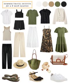 7 Day Capsule Wardrobe Travel Outfits, Capsule Wardrobe Summer Travel, Europe Capsule Wardrobe, Summer Travel Outfits, Inappropriate Clothing, Perfect Travel Outfit