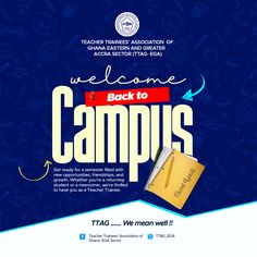 the back to campus flyer is shown