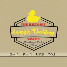 the historic songly duckling tavern logo with rubber ducky on it's back