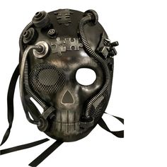 Unisex Steampunk Skull Halloween Costume Full Face Party Mask Silver Gray Robot #ILOVEMASKS #FullMask #HalloweenPartyDressUpPartMaskParty Post-apocalyptic Halloween Masks And Prosthetics, Cyberpunk Halloween Costume Accessories, Vintage Halloween Masks And Prosthetics For Costume Party, Cyberpunk Costume Accessories For Halloween Masquerade, Alternative Halloween Cosplay Masks And Prosthetics, Vintage Halloween Costume Masks And Prosthetics, Cyberpunk Halloween Costume Masks And Prosthetics, Cyberpunk Halloween Mask Costume Accessory, Vintage Halloween Costume Accessories For Themed Events