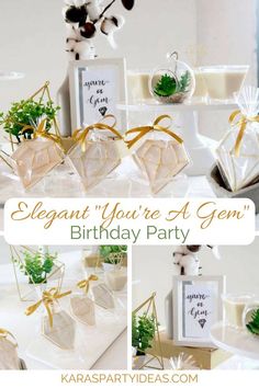 a collage of photos with the words elegant you're at gen birthday party