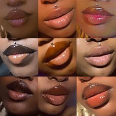 many different types of lips are shown together