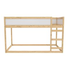 Saffiano Reversible 3-in-1 Kids' Bed - Natural - Twin Twin Canopy Bed, Kid's Bed, Twin Loft Bed, Top Bunk, Low Bed, Kids Bed, Twin Bunk Beds, Floor Bed, Canopy Bed