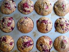 freshly baked muffins in a baking pan ready to be eaten