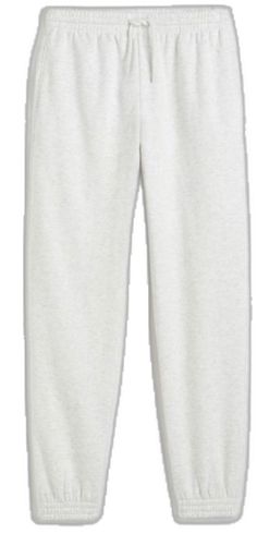 Casual White Sweatpants For Daywear, Casual White H&m Pants, H&m White Casual Pants, H&m Casual White Pants, Casual H&m Loungewear Pants, H&m Casual Loungewear Pants, Casual White H&m Bottoms, White Cotton Bottoms By H&m, High Waist Joggers