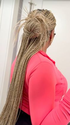 Mid Length Hairstyles For Women, Ponytail Hairstyles Natural Hair, Natural Hair Cornrows, Hair Cornrows, Mid Length Hairstyles, Swedish Blonde, Two Ponytail Hairstyles, Blonde Box Braids