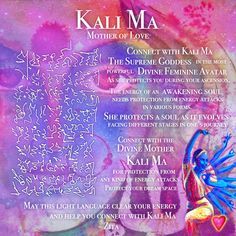 the cover art for kali ma mother of love