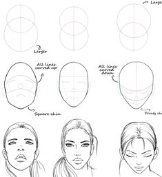 Face Proportions Drawing, Sketches Of Girls Faces, I Draw Fashion, Fashion Illustration Face, Art Of Drawing, Draw Fashion, Fashion Illustration Tutorial, Pencil Sketch Images