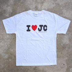 "Vintage I Heart Jesus Cristo t-shirt Size L Pit to pit 21\" Sleeve 8.5\" Length collar to bottom 26\" Length top to bottom 29.5\" ALL SALES FINAL   Tags: Jesus Cristo Christ Christianity religion Holy Bible god 90s 2000s love heart NYC New York City" I Love Jesus Shirt, Vintage Shirt Design, Christian Graphic Tees, Jesus Tees, Jesus Tshirts, Jesus Shirts, Jesus Loves Me, Christian Clothing, Holy Bible