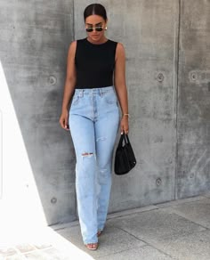 Outfit Ideas Jeans, Minimalist Moda, Elegante Casual, Mode Inspo, Going Out Outfits, Jeans Outfit, Jeans Black