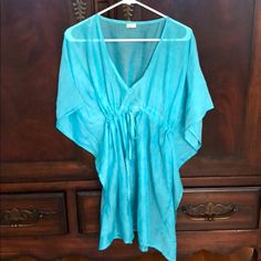 Echo Turquoise Beach Cover-Up. Never Worn Without Tags Cheap Blue Beach Cover-up Dress, Blue Beach Season Swimming Cover-up, Cheap Blue Beach Cover-up, Blue Sleeveless Beach Cover-up, Sleeveless Blue Beach Cover-up, Turquoise Beach, Beach Covers, Womens Swim, Cover Up