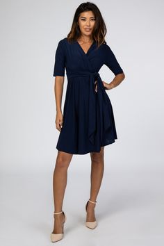 Details A solid nursing dress featuring a self-tie waist, short sleeves and a wrap v-neckline. Content + Care 95% Polyester 5% Spandex Machine Wash Cold, With Like Colors, Gentle Cycle, No Bleach, Tumble Dry Low Import Size + Fit Length: 36" Sleeve Length: 6" Measured From: Small Product Code: 68905 Model Stats: Height: 5'7" Bust: 32" Hips: 34.5" Wearing Size: Small Nursing Dress, Pink Blush Maternity, School Fashion, Xl Dress, Waist Tie, Blush Pink, Everyday Fashion, Trendy Outfits, Nursing