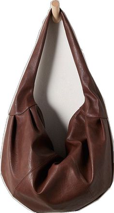 Chic Large Capacity Hobo Bag, Chic Faux Leather Hobo Bag For Fall, Chic Brown Hobo Bag With Leather Handles, Chic Brown Hobo Bag For Errands, Elegant Brown Hobo Bag, Chic Brown Soft Leather Hobo Bag, Chic Textured Leather Hobo Bag For Fall, Chic Faux Leather Hobo Bag With Removable Pouch, Chic Fall Textured Leather Hobo Bag