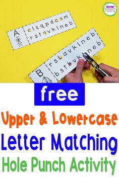 the upper and lowercase letter matching activity for kids to practice their handwriting skills with