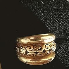 Genuine 14kt Open Work Fancy Design & Solid Gold Wide Band Thick Good Weight This Is Not A Flimsy Ring 14k Marking Euc Organic Gold Ring, Fancy Design, Wide Band Ring, Wide Band Rings, Ring Color, Wide Bands, 14kt Gold, Womens Jewelry Rings, Band Ring